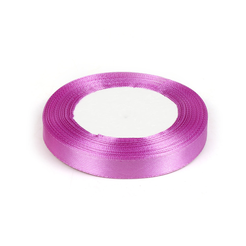 Лента атласная Фиолетовая 12мм, 22 метра фото 2