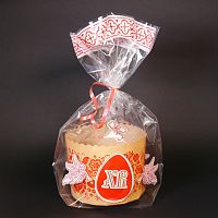 Пакет прозрачный для кулича Пасха, 21*31см