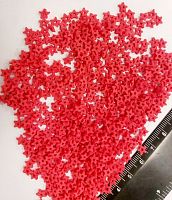 Посыпка сахарная Звездочка с вырезом внутри, Красная, 5мм, 50гр