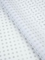 Бумага упаковочная тишью Горох, серебро, 50 х 70 см, 1 лист