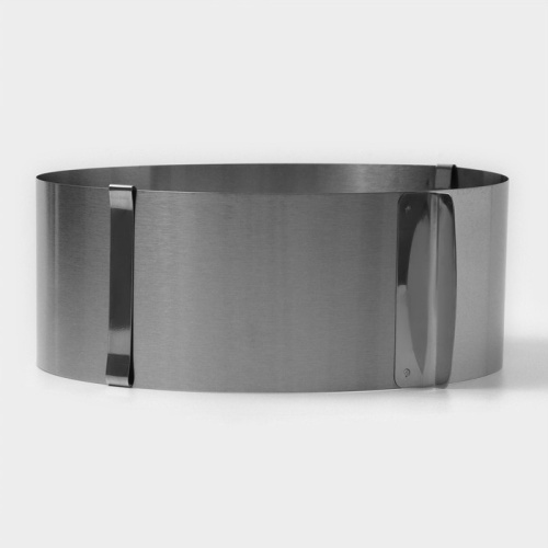 Форма для выпечки кольцо раздвижное с ручками и разметкой от 15 до 30 см, высота 8,5см фото 3