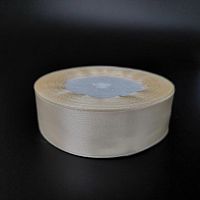 Лента атласная Кремовая h-2,5см, 25м