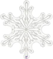 Шар фольгированный Фигура, Снежинка, Прозрачный