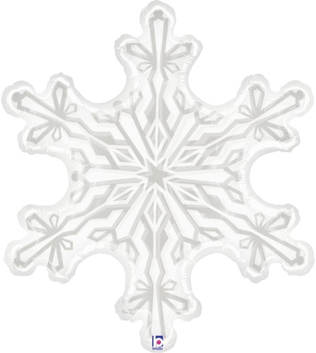 Шар фольгированный Фигура, Снежинка, Прозрачный