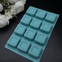 Форма для выпечки Шарлотт квадрат 4,5*2,5см 12в1, силикон