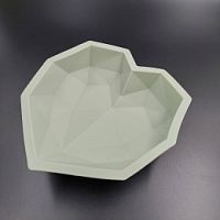 Форма Сердце гранёное 20*17,5*6см, силикон