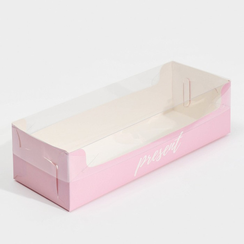 Коробка для кекса с PVC крышкой, Present, 30 х 8 х 11 см фото 3