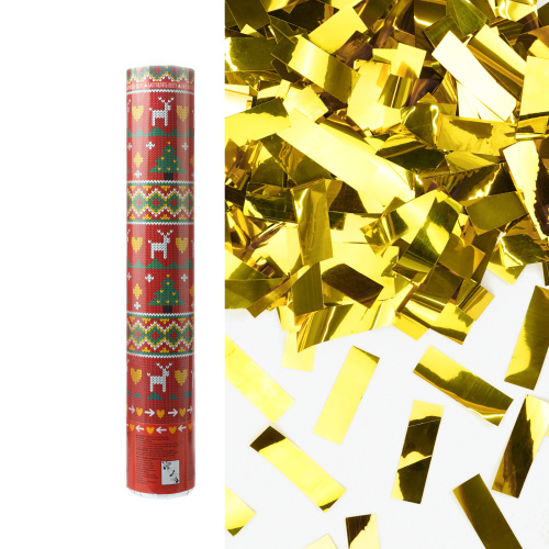 Хлопушка Новогоднее настроение, фольга, золото, металлик