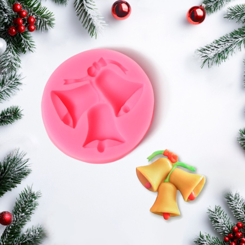 Силиконовый молд Колокольчики крупные d7см фото 2