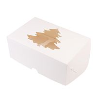Коробка для 6 капкейков Ёлочка, с окном