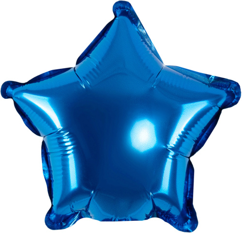 Шар микро звезда, синий, металлик