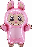 Воздушный шар фольгированный Фигура, Плюшевый эльф, Розовый