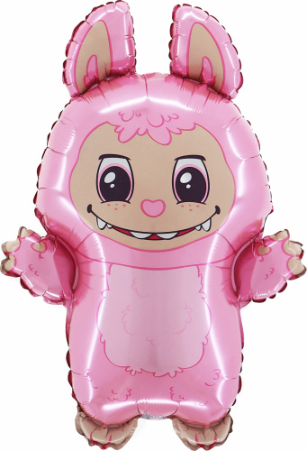 Воздушный шар фольгированный Фигура, Плюшевый эльф, Розовый