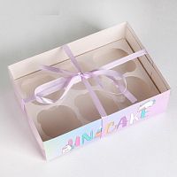 Коробка для капкейков, 6 ячеек, Unicake, 23 х 16 х 7.5 см