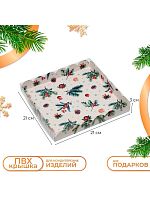Коробка для печенья С Новым Годом, 21*21*3см