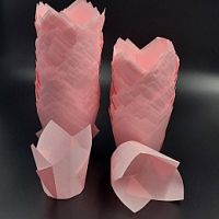 Капсулы тюльпан 50*80мм Розовые 1шт, пергамент