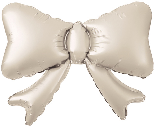 Воздушный шар фольгированный Фигура Бант Белый песок, Сатин фото 2