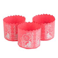 Капсулы для кулича Зайчата на розовом d=7 10шт