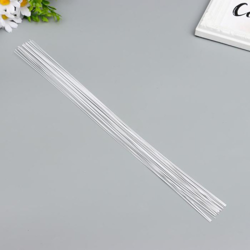 Кондитерская проволока в бумажной оплетке 30см 0,55мм белая, 30шт фото 2