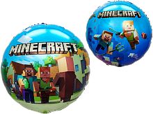 Воздушный шар фольгированный Круг Пиксельные человечки, дизайн №3