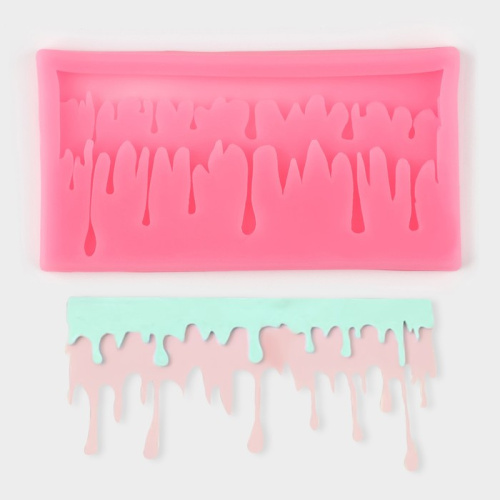 Силиконовый молд «Оттепель» 12,5×6,5×1 см, цвет розовый фото 2