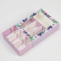 Коробка для 9 конфет/кейкпопсов, Ягодный рай, 15.2 х 20 х 5 см