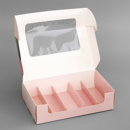 Коробка для 5 эклеров, Счастливых моментов, 25.2×15×6.6 см фото 2