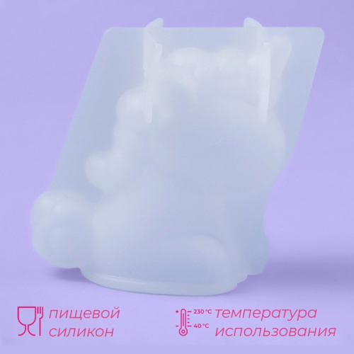 Силиконовый молд «Единорожка», 4,5×3,3×6 см, прозрачный фото 4
