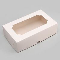 Коробка для зефира, 25×15×7 см, белая