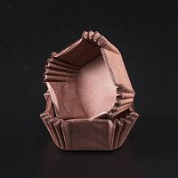Капсулы для конфет Коричневые квадратные 35*35 мм, h 22 мм, 50шт