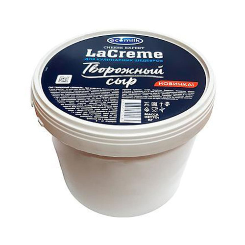 Сыр творожный Экомилк 65%, 2,2кг