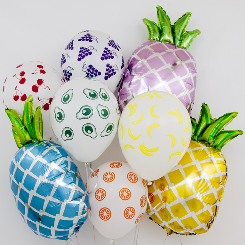 Воздушный шар фольгированный Фигура Ананас, розовый фото 2