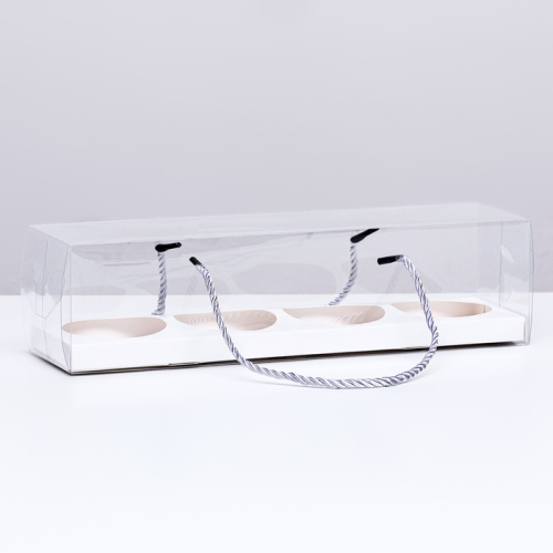 Коробка для кексов, белая, 29.5×7.8×7.8 см фото 2