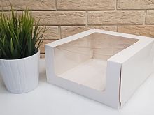 Коробка для муссового торта 23,5*23,5*11,5, белая