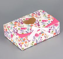 Коробка подарочная Розовые цветы, 16.5×11, 5×5 см
