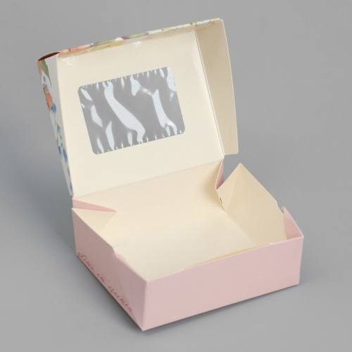 Коробка с ламинацией Цветы, 10 х 8 х 3.5 см фото 2