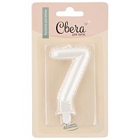 Свеча для торта Воздушный шарик, цифра 7, жемчужный перламутр, 4,5*7 см