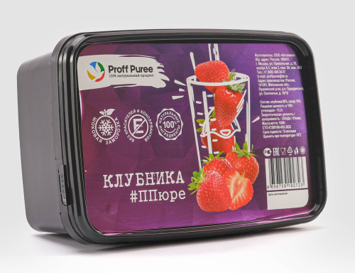 Пюре замороженное Клубника Proff Puree, 1000гр
