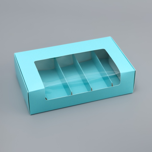 Коробка для 5 эклеров зеленая, 25×15×6.6 см фото 3