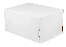 Коробка для торта 60x40x25 см, белая, без окна