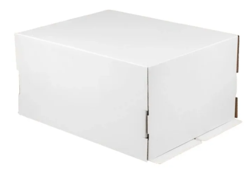 Коробка для торта 60x40x25 см, белая, без окна