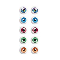 Медальоны сахарные мини Глазки цветные, 30шт