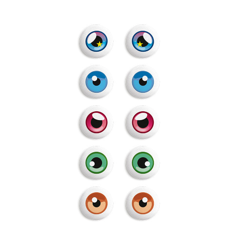 Медальоны сахарные мини Глазки цветные, 30шт