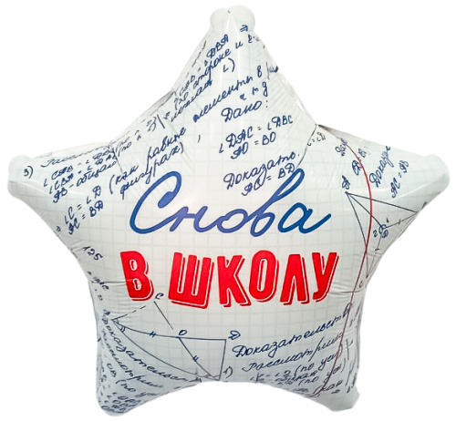 Воздушный шар фольгированный Звезда, Снова в школу