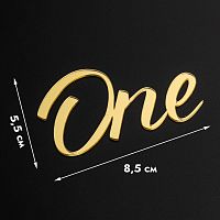 Топпер без шпажки One, 8*5см, золото