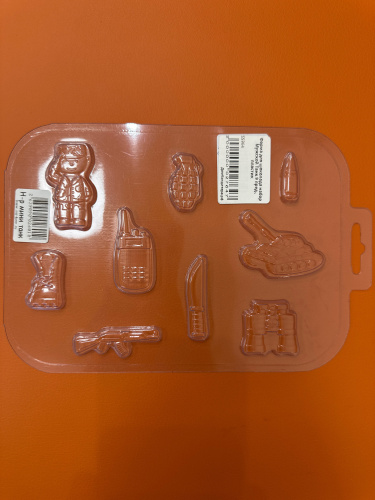 Форма для шоколада набор Мужской Танк 9 пред., пластик