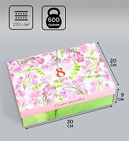 Коробка для подарков  «8 Марта», 30×20×9 см