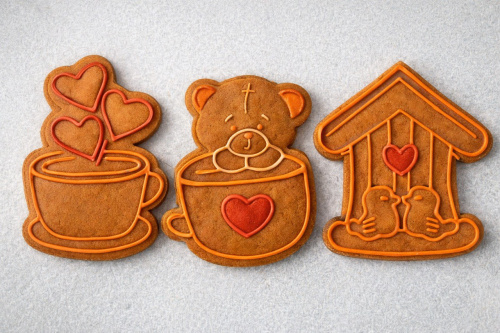 Вырубка с оттиском Кружка с сердечками, 9,5см фото 2