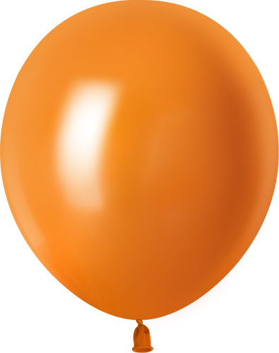 Воздушный шар латексный Оранжевый, металлик