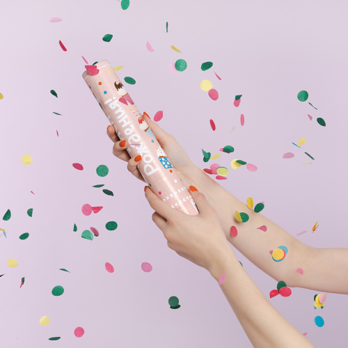 Хлопушка 30см, С Днем Рождения, круги тишью, ассорти фото 2